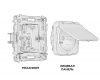 Комплект механизма розетки с/з со шторками и крышкой Ambrella Volt Omega MO608010