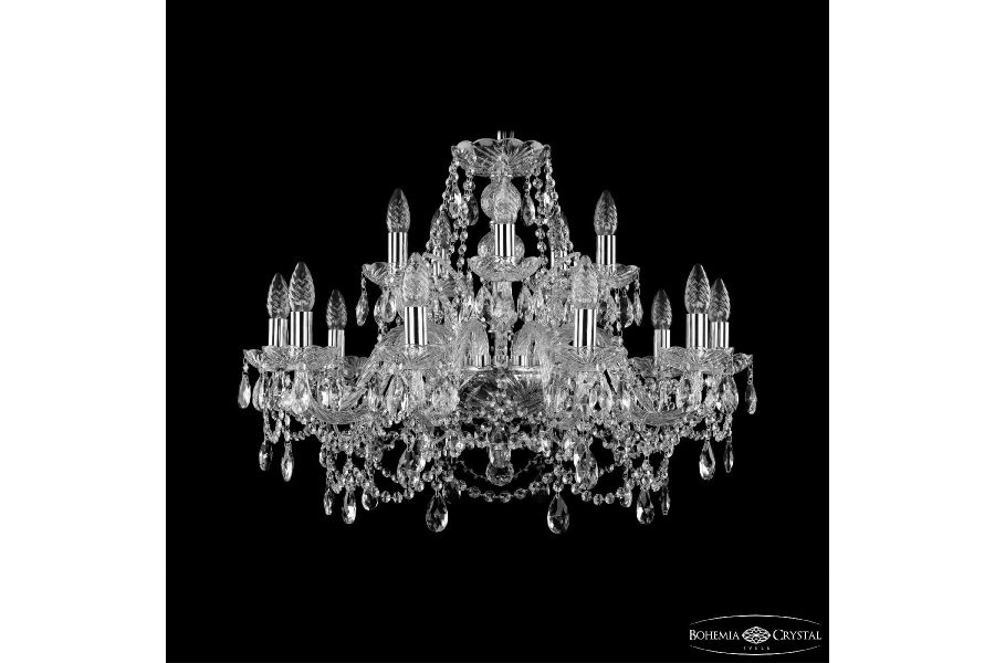 Подвесная люстра Bohemia Ivele Crystal 1411/10+5/240 Ni