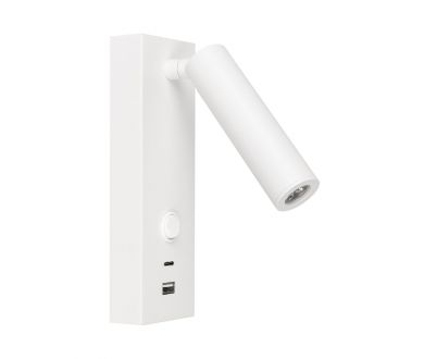 Спот Arlight SP-BED-CHARGE-S60x125-3W Warm3000 (WH, 20 deg, 230V, USB-A, USB-C) 031394(1)