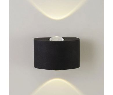 Уличный настенный светильник AM Group AM307-2X1 W BK 4000K