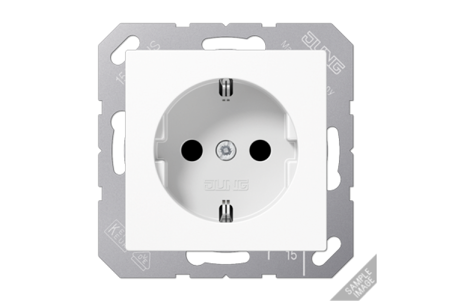 Розетка штепсельная Schuko Jung CD1520EDVPLBR