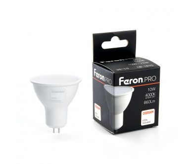 Лампа светодиодная Feron G5.3 10W 4000K матовая LB-1610 38159