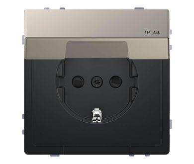 Розетка Schneider Electric Merten D-Life 16A с/з и крышкой MTN2314-6050