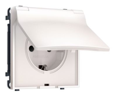Комплект механизма электрической розетки SIGMA Жемчуг 50Hz 2P+E с/з с/ш и крышкой IP44 16A-250V QUANT PRO Ambrella Volt MS208010 (SP2080, PR141)
