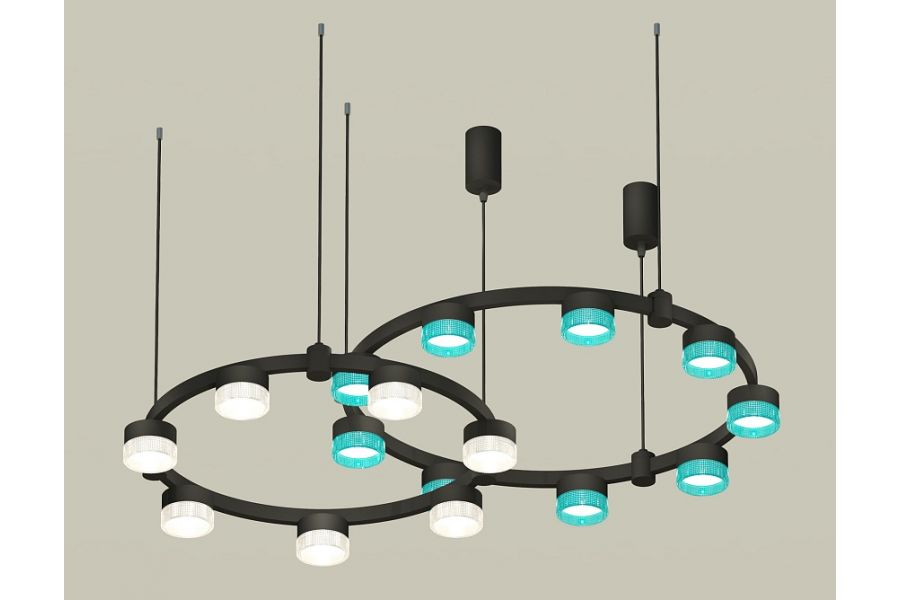 Комплект подвесного светильника Ambrella Light Techno Ring XR92091300 (A9209x2, C9242, C9238, N8488, N8480)