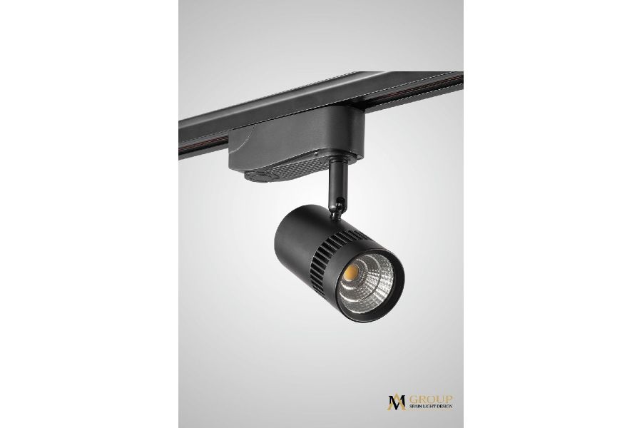 Трековый однофазный светильник AM Group AM230-7W BK 3000K