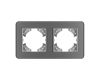 Рамка на 2 поста стеклянная Arlight FRM-OMALI-GS-2-GR 049694