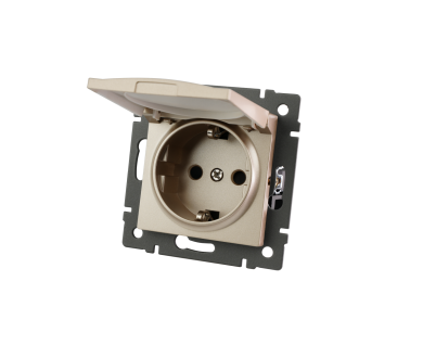 Механизм розетки влагозащищённый Arlight SCT-MCP-PL-GD-V (250V, 16A) 049837