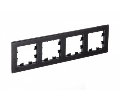 Рамка 4-ая Systeme Electric AtlasDesign Nature Металл оникс ATN312304