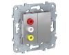 Розетка 3xRCA Schneider Electric Unica New NU543130