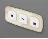 Комплект механизма компьютерной розетки Ambrella Volt RJ-45 (8P8C) CAT6A экранированной с автоматической защитной шторкой OMEGA MO112005 Белый глянец QUANT (OP1120, VM185)