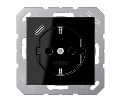 Купить Розетка 2K+З USB Typ C Jung A1520-18CSW Розетка 2K+З USB Typ C Jung A1520-18CSW