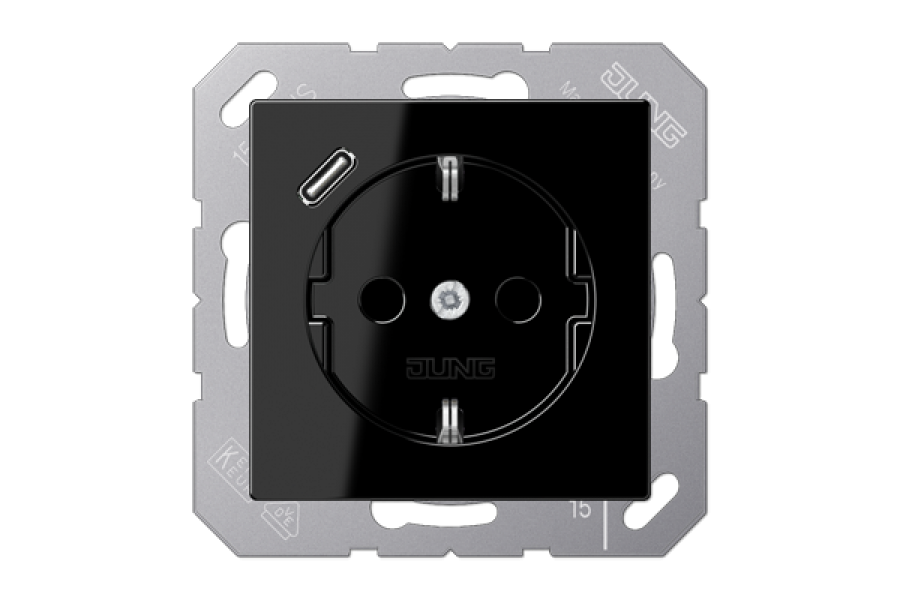 Розетка 2K+З USB Typ C Jung A1520-18CSW