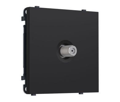 Комплект механизма TV розетки SAT SIGMA Черный Мягкое касание 5-2400MHz 3.5dB QUANT PRO Ambrella Volt MS993050 (SP9930, PR215)