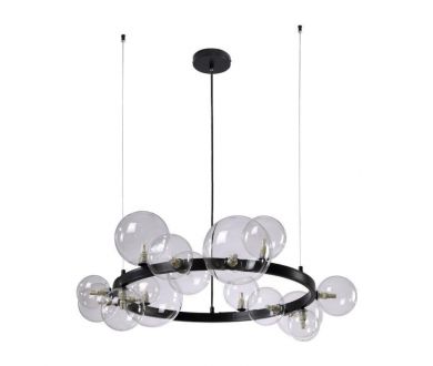 Подвесная люстра Crystal Lux Agata SP15 V2 Black/Transparente