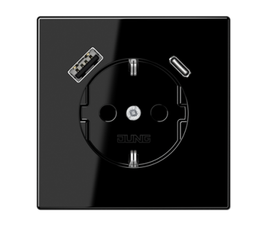 Купить Розетка 2K+З USB Typ AC Jung LS1520-15CASW Розетка 2K+З USB Typ AC Jung LS1520-15CASW