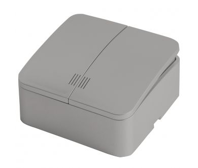 Выключатель двухклавишный с индикатором Stekker София 49298 MSW10-21-03