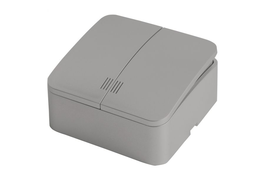 Выключатель двухклавишный с индикатором Stekker София 49298 MSW10-21-03