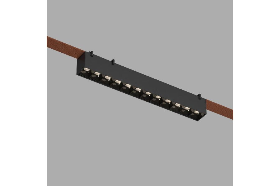 Трековый однофазный светильник Denkirs Belty Grill DK5571-BK