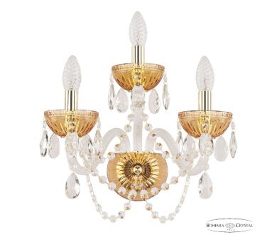 Купить Бра Bohemia Ivele Crystal 5402B/2+1/165 G Amber/M-1G Бра Bohemia Ivele Crystal 5402B/2+1/165 G Amber/M-1G