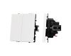 Выключатель звонковый 2 кл софт-тач белый кварц Arlight SWT-MKR2-SFPL-WH (250V, 10A) 061741(1)