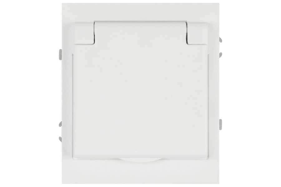 Розетка Эра Arktik 16-2103-08 с заземлением 2P+E Schuko со шторками с крышкой 16А-250В белый матовый Б0070441