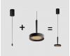 Подвесной светильник (без основания) Italline IT02-025 dark silver 3000K