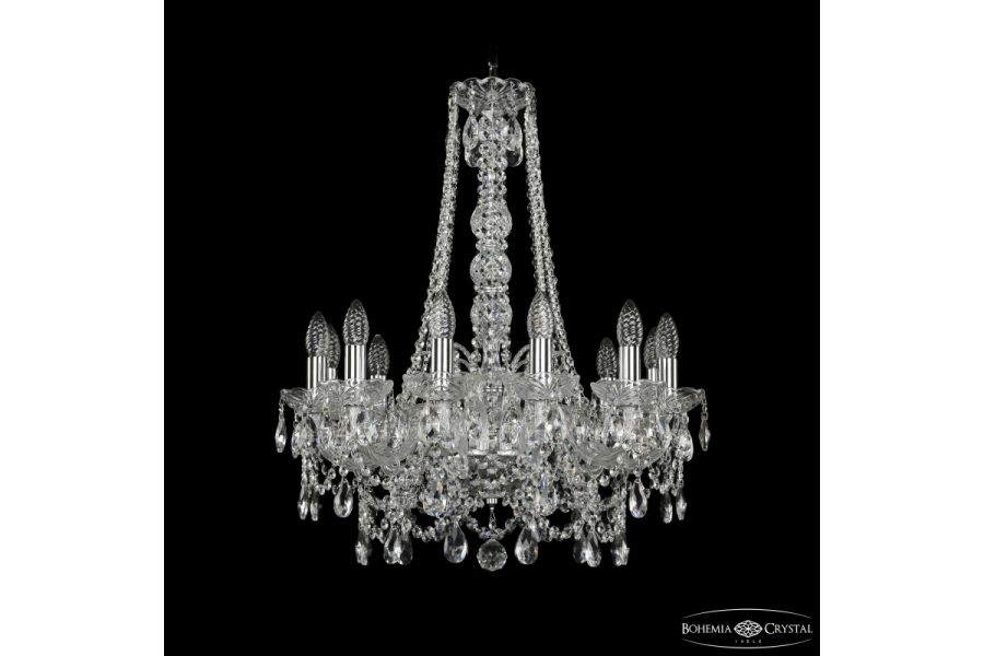 Подвесная люстра Bohemia Ivele Crystal 1411/12/195/h-70 Ni