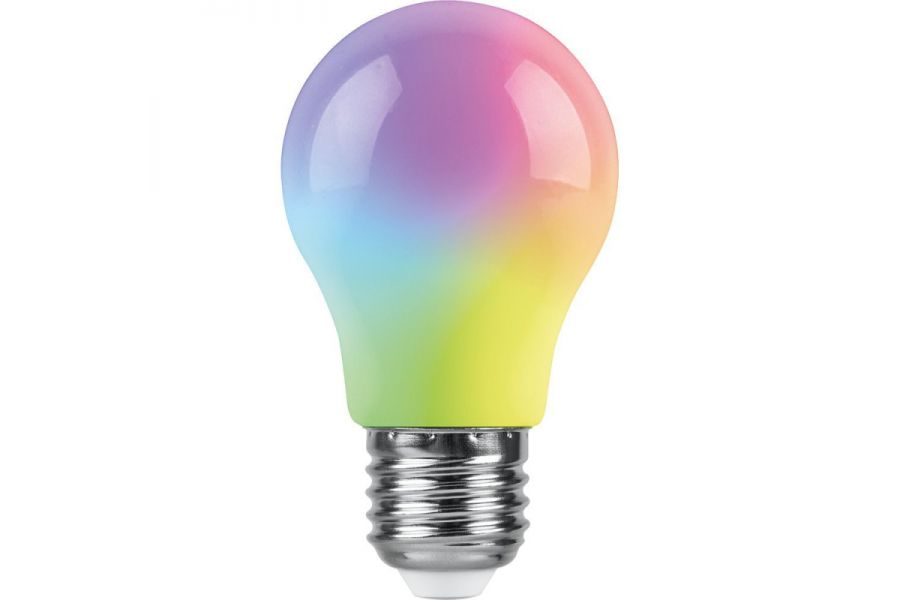 Лампа светодиодная Feron LB-375 E27 3W матовый RGB плавная сменая цвета 38118