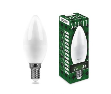 Лампа светодиодная Feron E14 7W 6400K свеча матовая SBC3707 55169