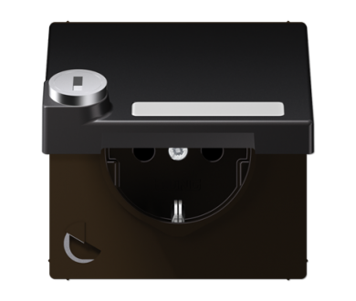 Розетка Schuko с крышкой Jung AL1520NAKLSLD