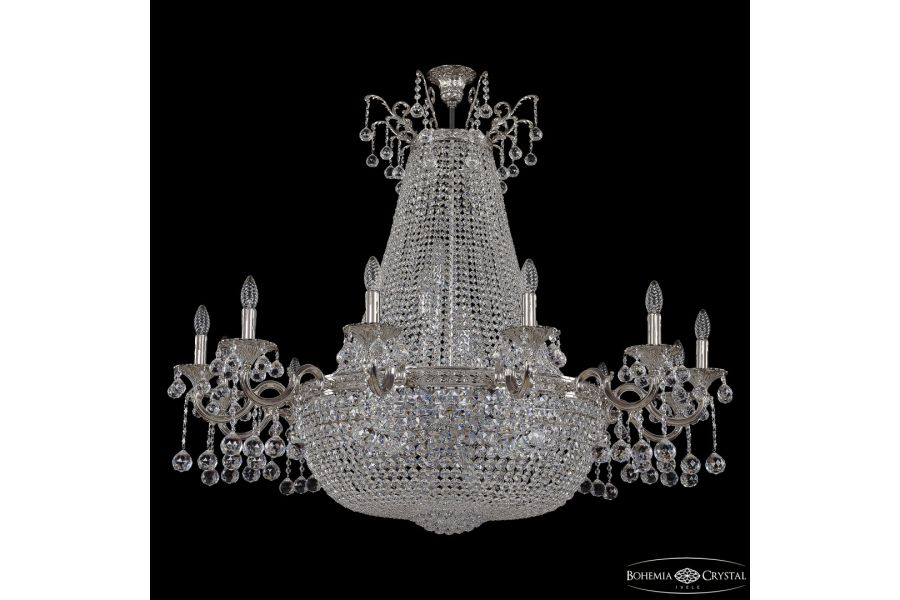 Потолочная люстра Bohemia Ivele Crystal 2228H201/12/123IV/Y1 Ni
