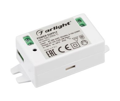 Блок питания Arlight ARV-SN12006-C (12V, 0.5A, 6W) 020425(1)
