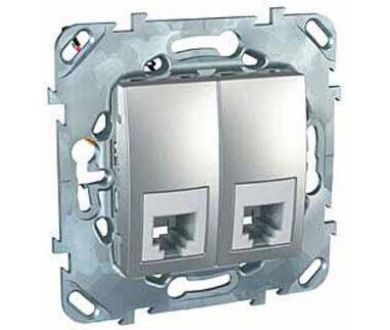 Розетка телефонная 2хRJ11 Schneider Electric Unica MGU5.9090.30ZD