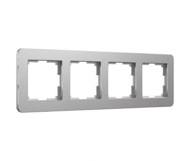 Рамка на 4 поста Werkel Platinum алюминий 4690389184505 W0042606