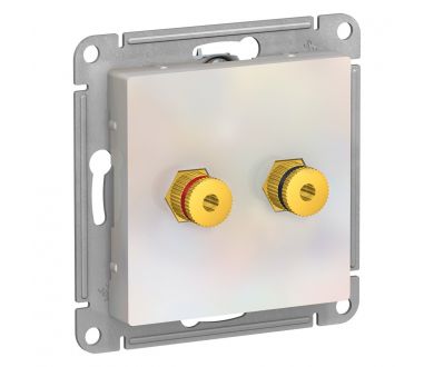 Аудиорозетка двухместная Systeme Electric AtlasDesign Жемчуг ATN000487