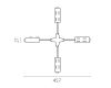 Соединитель питания Х-образный гибкий Lightstar Teta Pro 505294