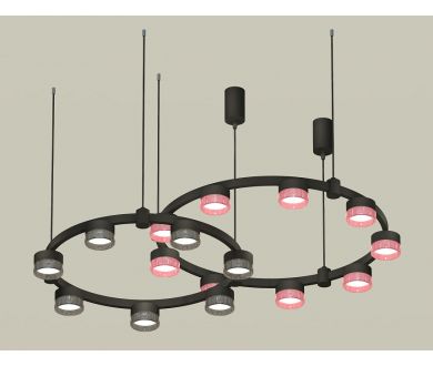 Комплект подвесного светильника Ambrella Light Techno Ring XR92091310 (A9209x2, C9242, C9238, N8486, N8484)