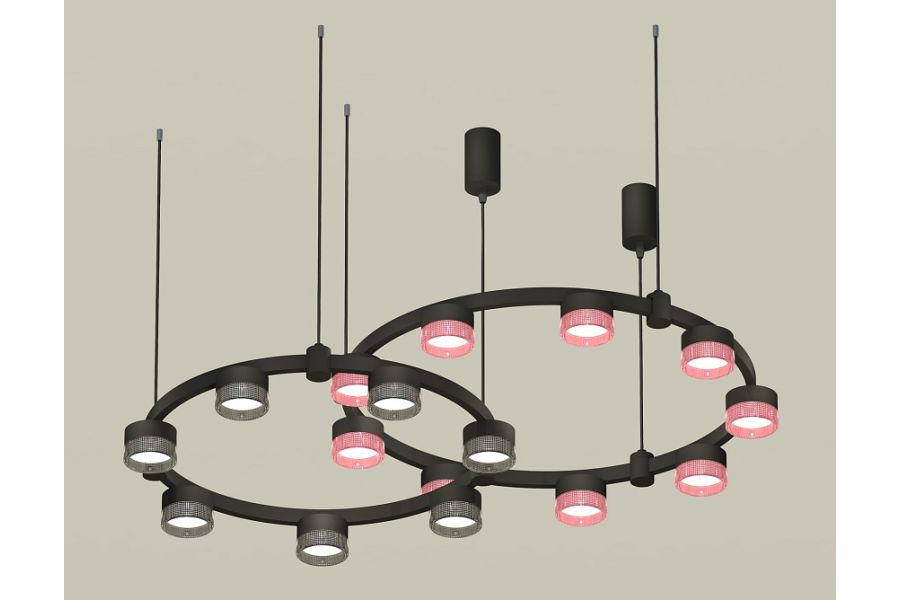 Комплект подвесного светильника Ambrella Light Techno Ring XR92091310 (A9209x2, C9242, C9238, N8486, N8484)