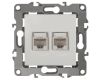 Розетка информационная двойная 2XRJ45 Эра 12-3108-02 Б0014730