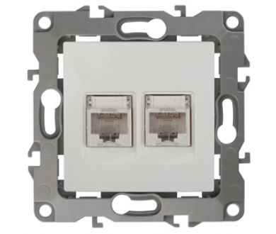 Розетка информационная двойная 2XRJ45 Эра 12-3108-02 Б0014730