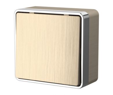 Выключатель одноклавишный Werkel Gallant шампань рифленый W5010010 4690389163753
