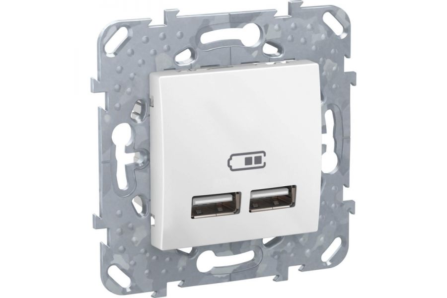 Розетка компьютерная USBx2 Schneider Electric Unica MGU5.418.18ZD