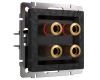 Акустическая розетка Werkel Hammer х4 черный W1285008 4690389163128