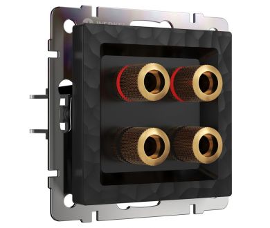 Акустическая розетка Werkel Hammer х4 черный W1285008 4690389163128