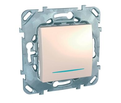 Выключатель одноклавишный кнопочный с подсветкой Schneider Electric Unica MGU5.206.25NZD