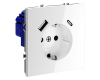 Розетка с USB, A+C Voltum S70 VLS040501 (белый глянцевы