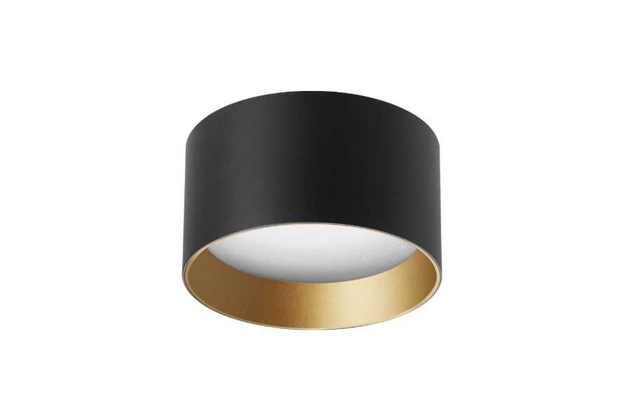 Накладной светильник Arlight SP-BISCOTTO-R90-8W Warm3300-MIX (BK-GD, 80 deg, 230V) 055025