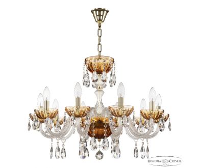 Подвесная люстра Bohemia Ivele Crystal 5417/10/240 G Amber/M-1H