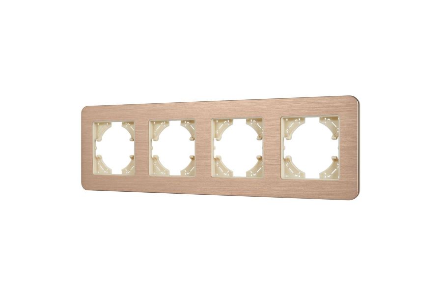 Рамка на 4 поста алюминиевая Arlight FRM-AKIRY-AL-4-GD 049733